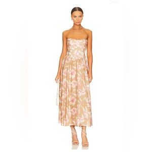 Bardot Lola Corset Midi in Pink Haze size XS